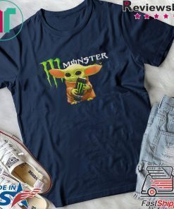 Baby Yoda drinking Monster Energy shirt