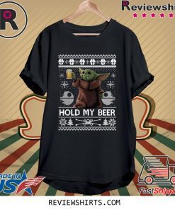 Baby Yoda hold my beer ugly christmas 2020 t-shirt