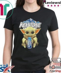 Baby Yoda hug Keystone Light Star Wars Mandalorian shirt