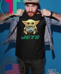 Baby Yoda hug New York Jets shirt