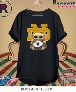 Baby Yoda Hug Notre Dame Fighting Irish Shirt