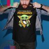 Baby Yoda hug Pittsburgh Penguins Tee Shirt