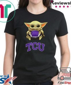 Baby Yoda hug TCU Horned Frogs shirt