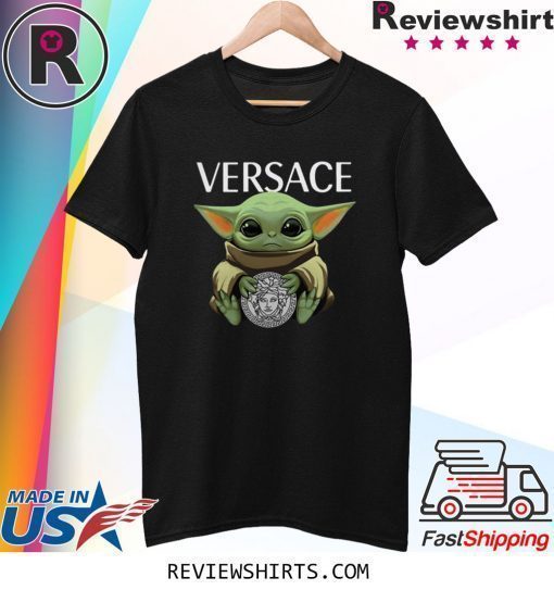 Baby Yoda hug Versace Shirt