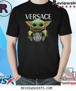 Baby Yoda hug Versace Shirt