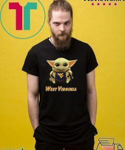 Baby Yoda hug West Virginia shirt