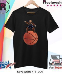 Bear Guarding On Basketball Shirt