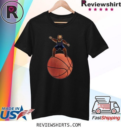 Bear Guarding On Basketball Shirt