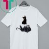 Black cat water reflection mirror black panther shirt