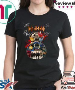 Def Ceppard Guitarist And Signatures Shirt