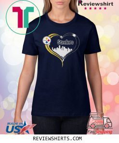 Diamond Love Pittsburgh Steelers city heart t-shirt