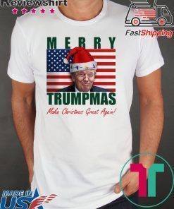 Donald Trump Merry Christmas make Christmas Great Again Flag Shirt