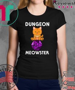 Dungeon Meowster Nerdy Cat D20 shirt