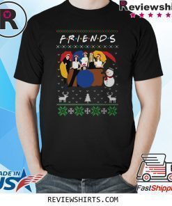 Friends Umbrellas Christmas T-Shirt