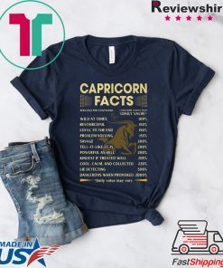 Capricorn Facts Daily Value May Vary T-Shirt