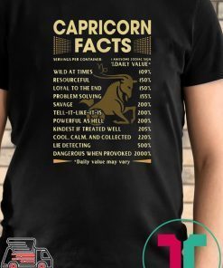 Capricorn Facts Daily Value May Vary T-Shirt