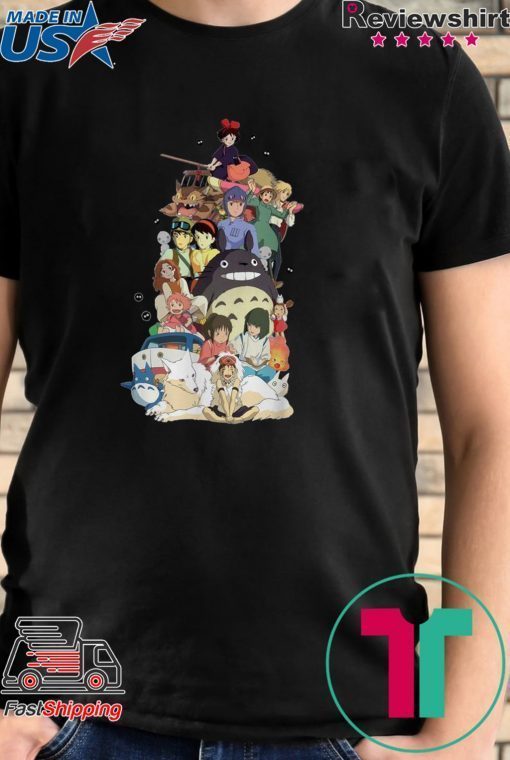 Ghibli studio characters shirt
