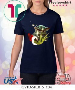 Grinch Hand And Baby Yoda Christmas Shirt