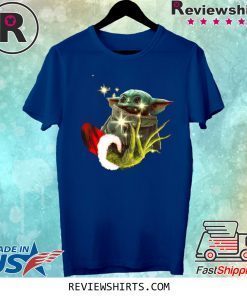 Grinch Hand And Baby Yoda Christmas Shirt