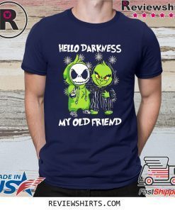 Grinch and Skelington Hello Darkness My Old Friends Shirt