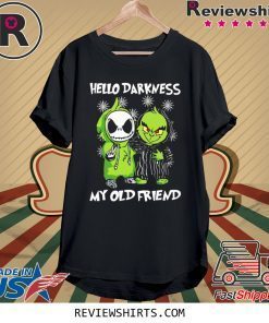 Grinch and Skelington Hello Darkness My Old Friends Shirt