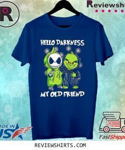 Grinch and Skelington Hello Darkness My Old Friends Shirt