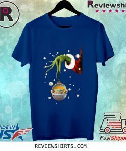 Grinch Hand Holding Baby Yoda Christmas Shirt