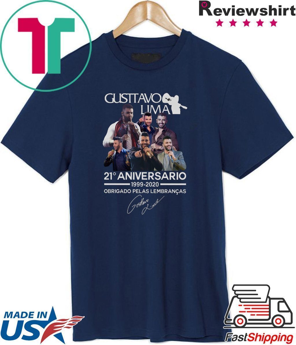 Gusttavo Lima 21th Anniversario 1999 2020 Obrigado Pelas Lembrancas Signature Shirt