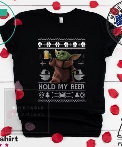 Hold My Beer Baby Yoda Ugly Christmas Shirt