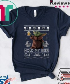Hold My Beer Baby Yoda Ugly Christmas Shirt