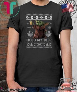 Hold My Beer Baby Yoda Ugly Christmas Shirt