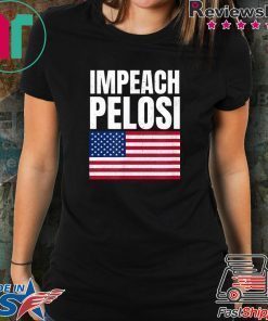 Impeach Nancy Pelosi American Flag Pro Trump Shifty Schiff T-Shirt