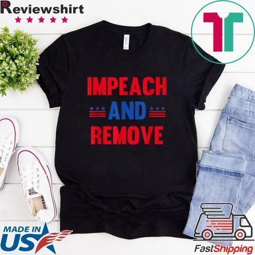 Impeach & Remove Trump Impeachment USA Flag Gift T-Shirt