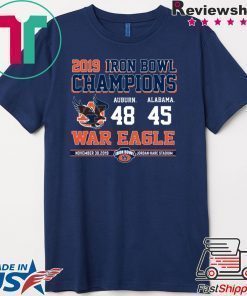 Iron Bowl Champions 2019 Auburn Tigers Tee Shirt