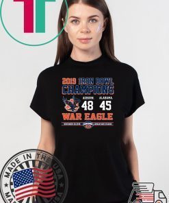 Iron Bowl Champions 2019 Auburn Tigers Offcial T-Shirt