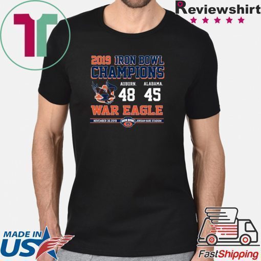 Iron Bowl Champions 2019 Auburn Tigers Offcial T-Shirt