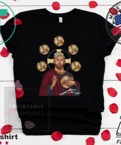 Jesus Messi Six Golden Ball Signature Shirt
