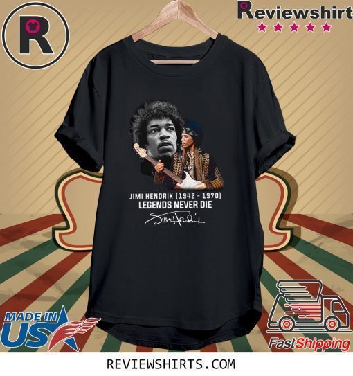 Jimi Hendrix 1942 1970 Legends Never Die Signature T-Shirt