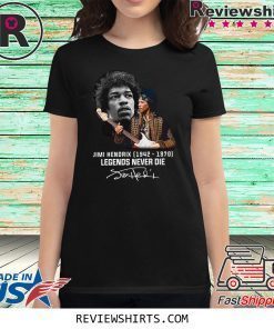Jimi Hendrix 1942 1970 Legends Never Die Signature T-Shirt