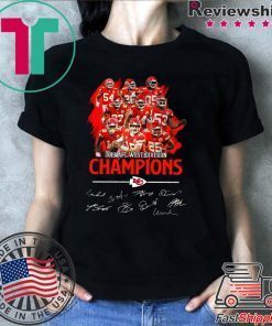 Kansas City Chiefs players 2019 afc west division champions signatures Tee Shirt