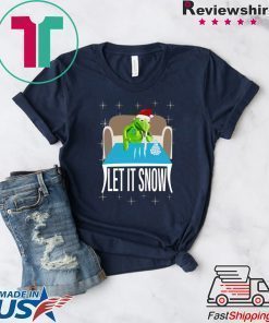 Kermit The Frog Doing Coke Walmart Cocaine Santa Let It Snow T-Shirt