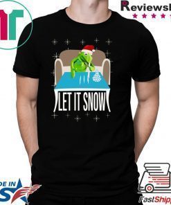 Kermit The Frog Doing Coke Walmart Cocaine Santa Let It Snow T-Shirt