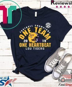 LSU Sec Championship 2019 One Team One Heartbeat Offcial T-Shirt