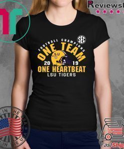 LSU Sec Championship 2019 One Team One Heartbeat Offcial T-Shirt