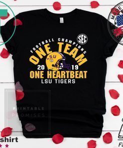 LSU Sec Championship 2019 One Team One Heartbeat T-Shirt