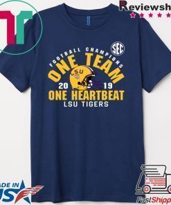 LSU Sec Championship 2019 One Team One Heartbeat T-Shirt