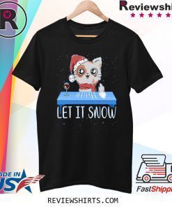 Let It Snow Santa Cocaine Cat Kitten Shirt