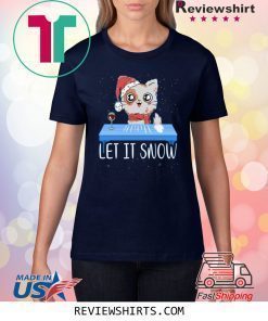 Let It Snow Santa Cocaine Cat Kitten Shirt