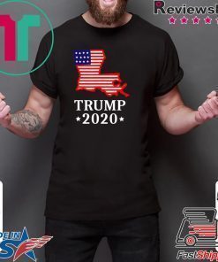 Louisiana For Trump 2020 GOP LA State Map T-Shirt