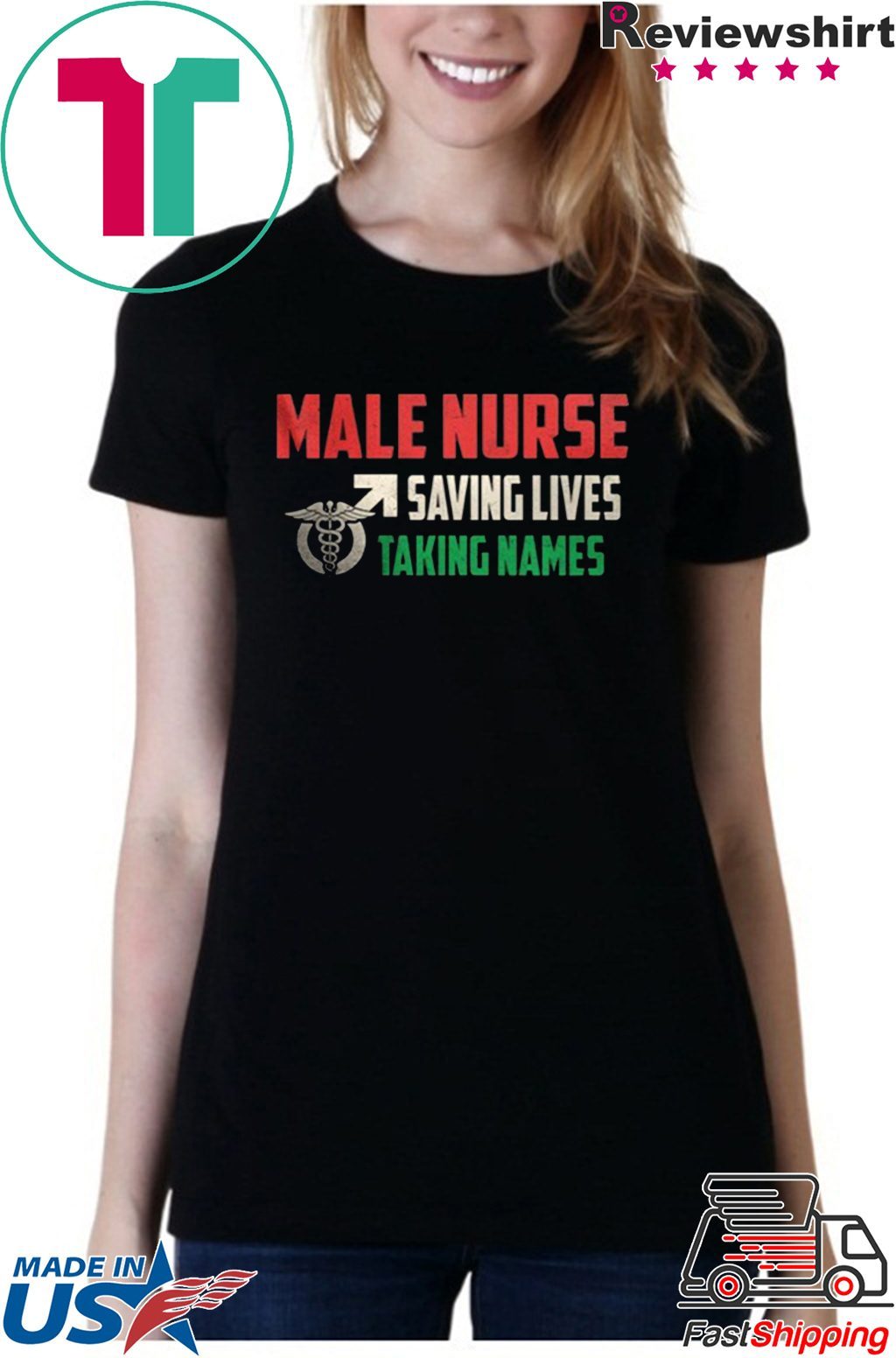 Male Nurse Saving Lives Taking Names Shirt